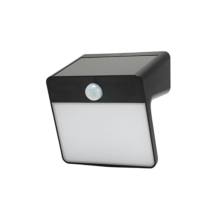 Projecteur à détection solaire Summerside LED intégrée 150lm 2.6W IP44 GoodHome noir