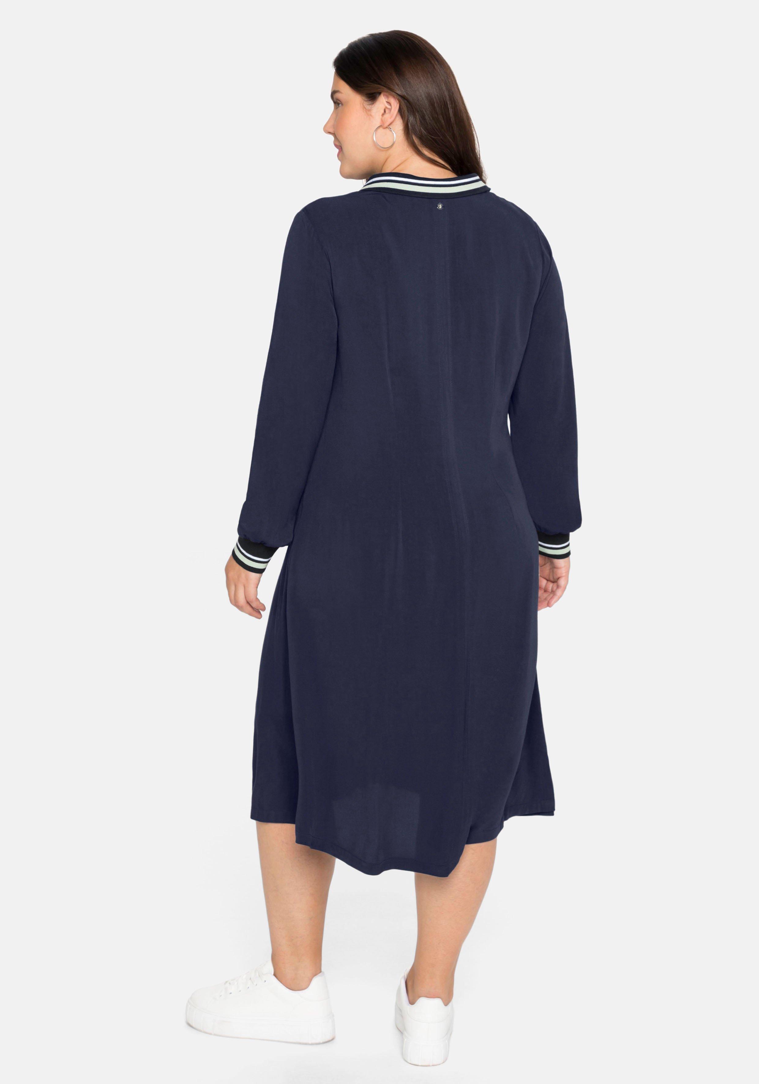 Kleid mit Polokragen, aus Twill-Qualität