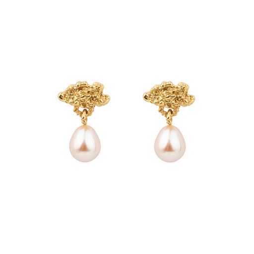 House Of Vincent Hollow Cloud Øreringe, Peach/Gold