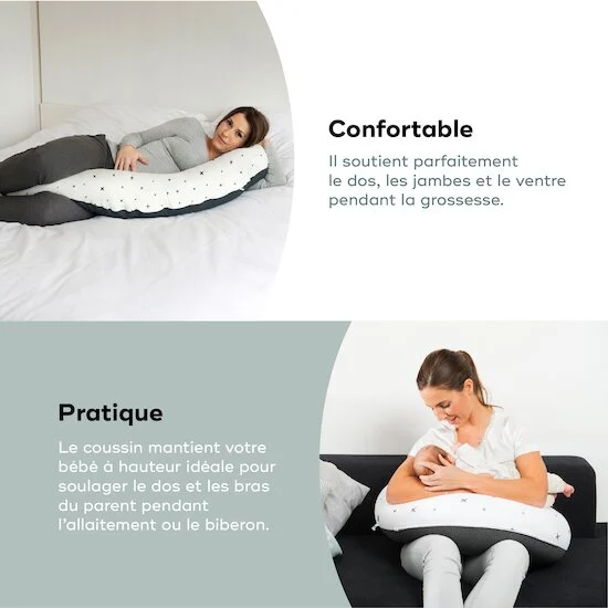 Coussin de maternité doomoo Buddy   Grey Stars        de               Babymoov