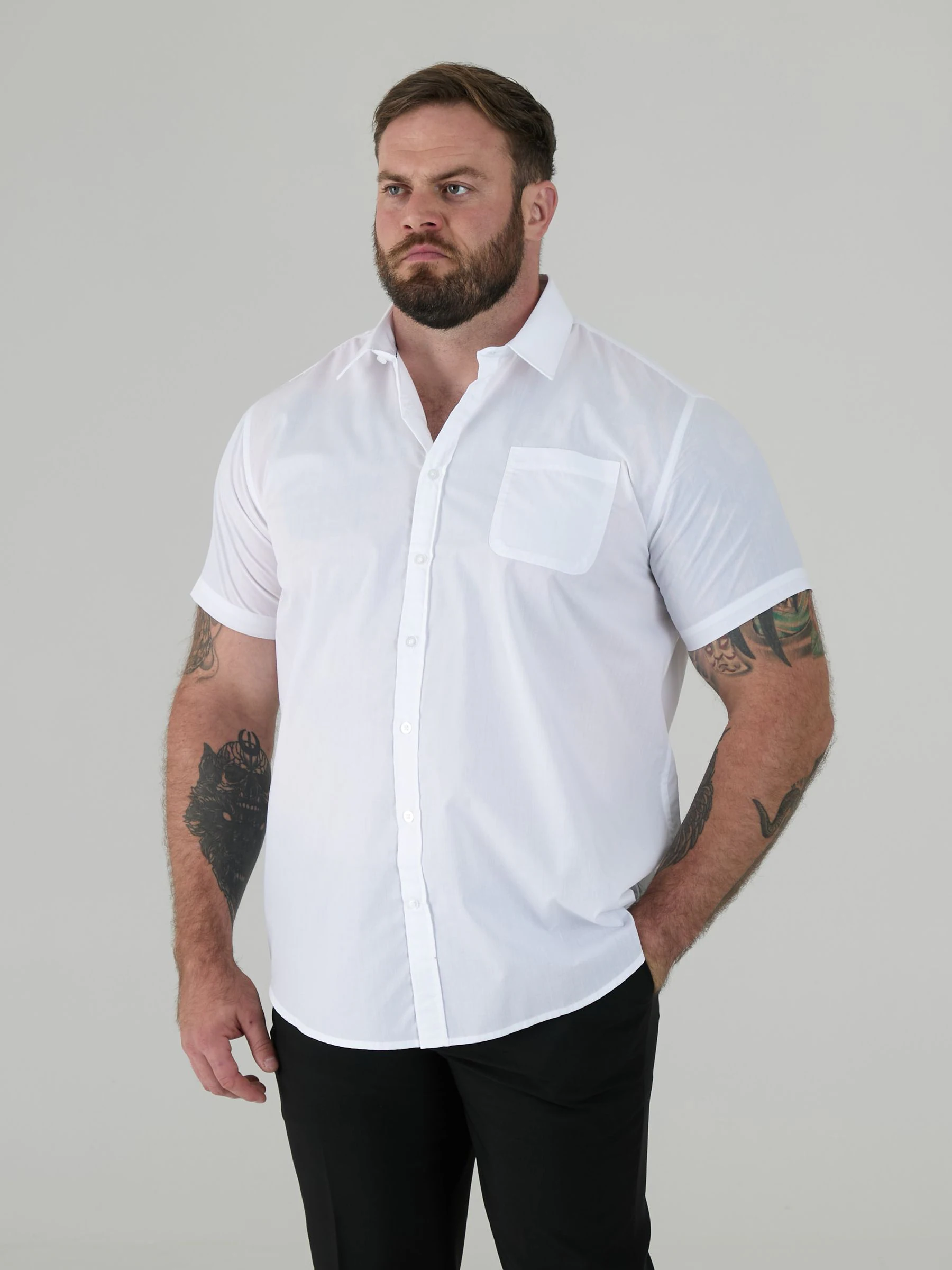 Wit - D555 Aeron Short Sleeve Easy Iron Classic Regular Shirt With Chest Pocket