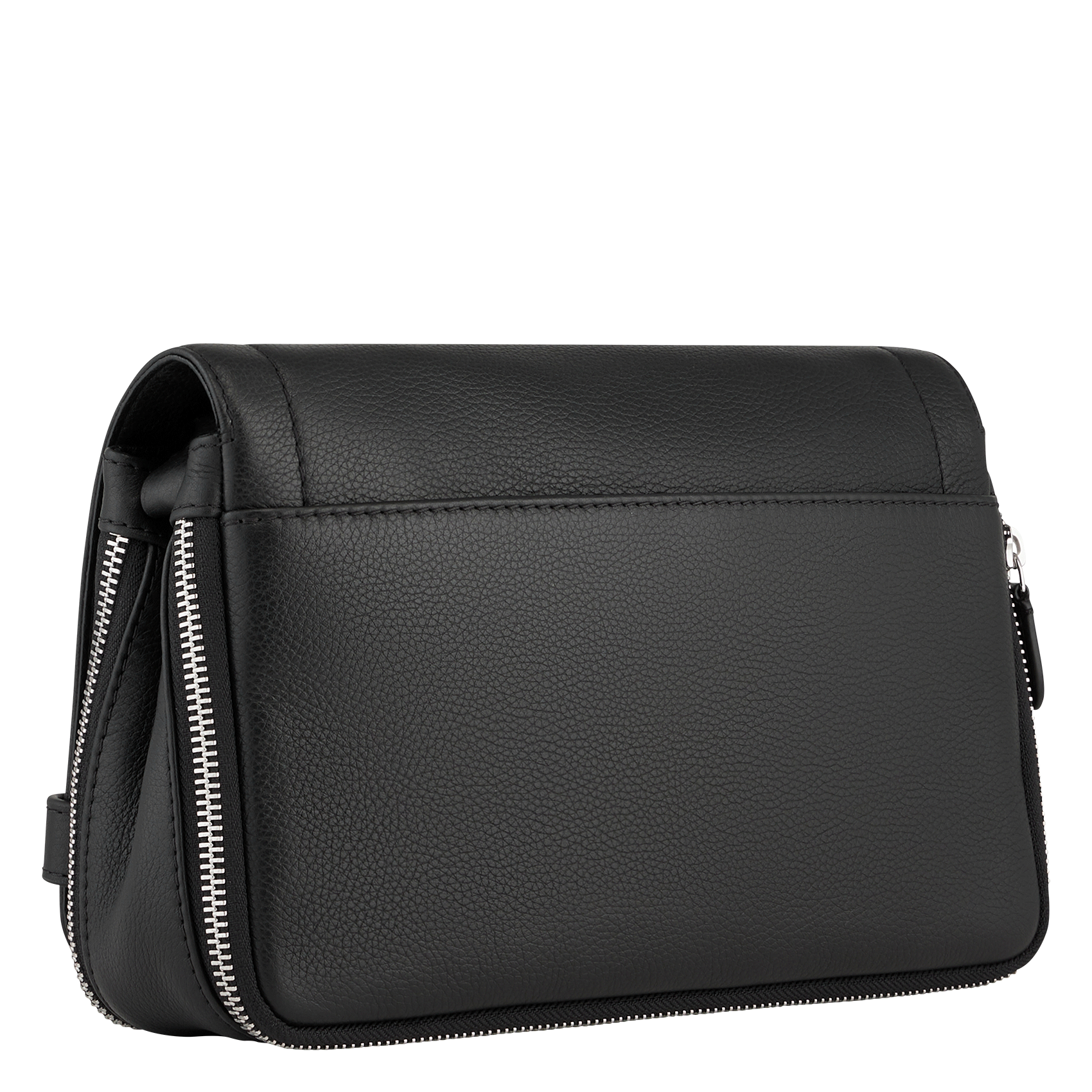 SIMONE - Petit sac bandoulière en cuir grainé| Noir