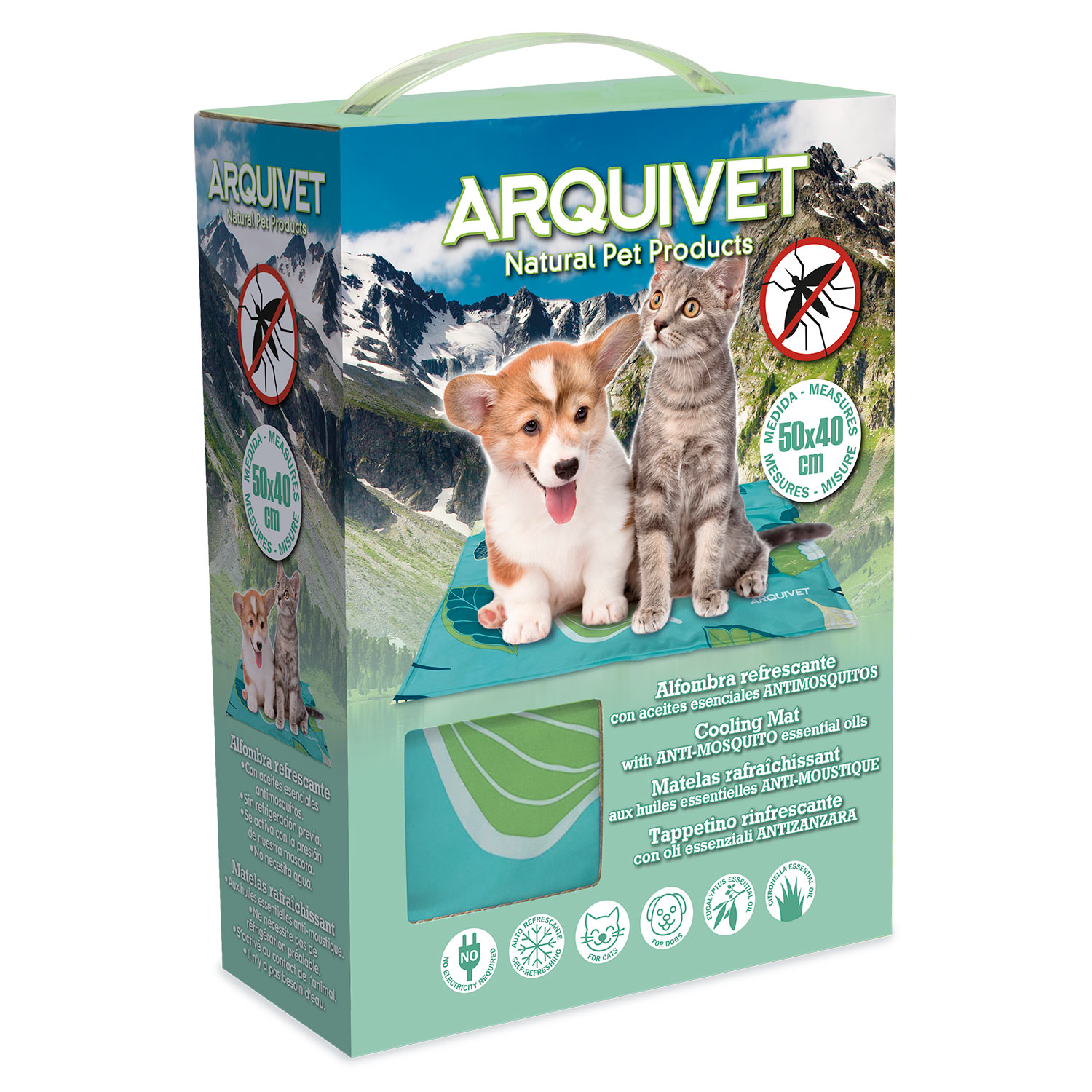 Tapete refrescante antimosquito para cães e gatos 40x50