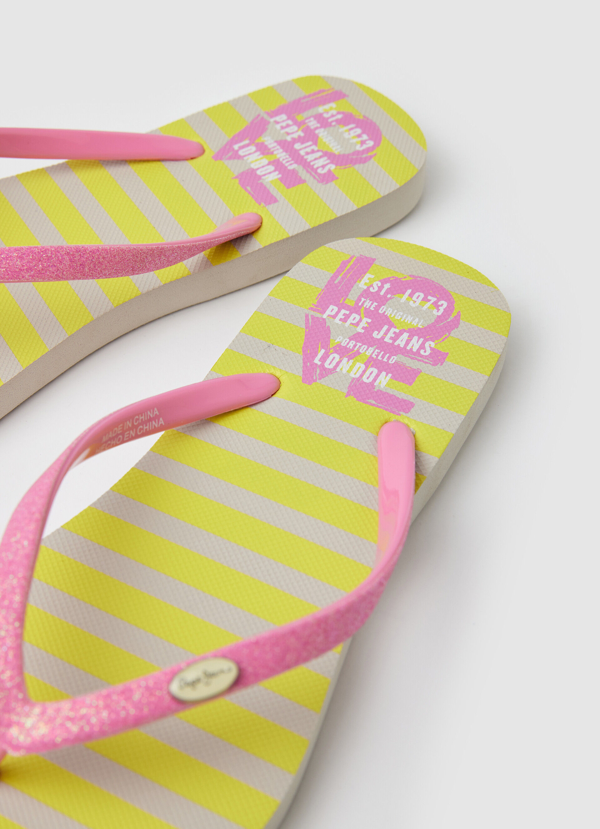 CHANCLAS PLAYA RAKE LOVE - verde ácido