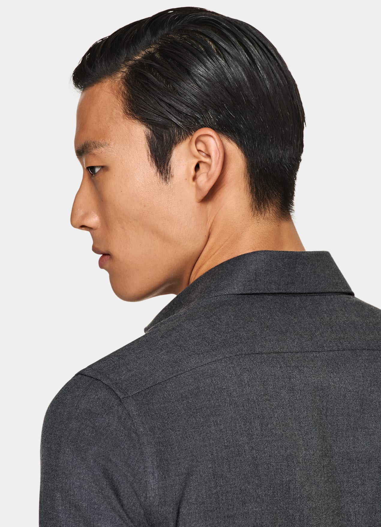 Chemise coupe ajustée gris foncé