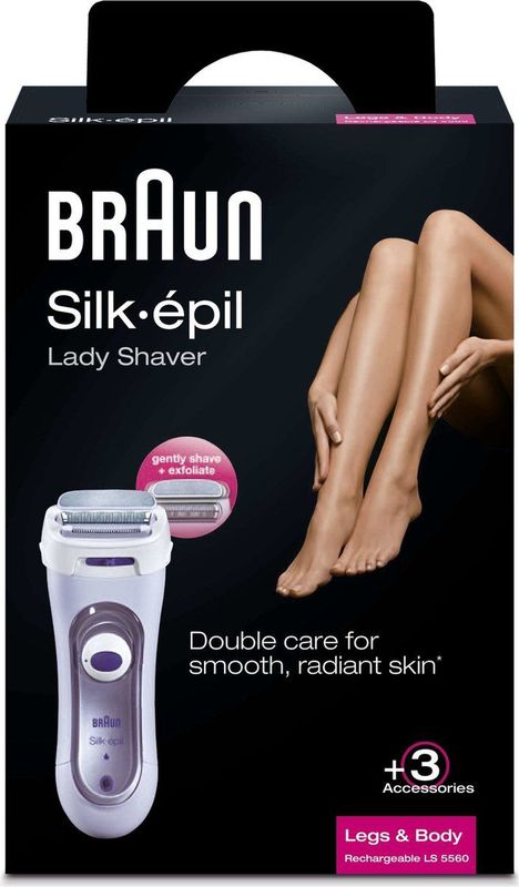 Braun - Silk-épil 5-560 - Draadloze Ladyshaver - 3-in-1 Scheerapparaat