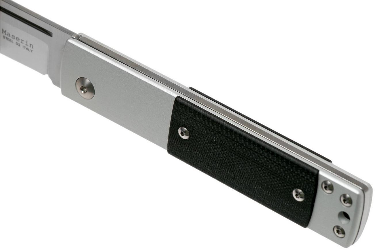 Maserin In-Estro Black Micarta 165/MCN slipjoint zakmes