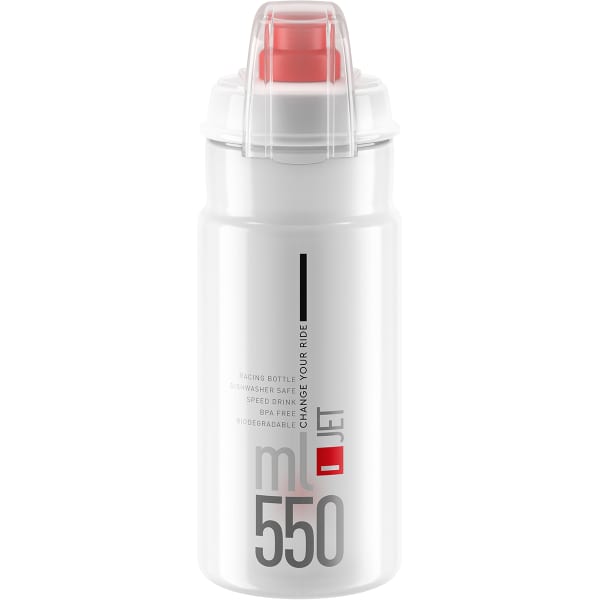 Bidon vélo ELITE JET PLUS 550ML CLEAR