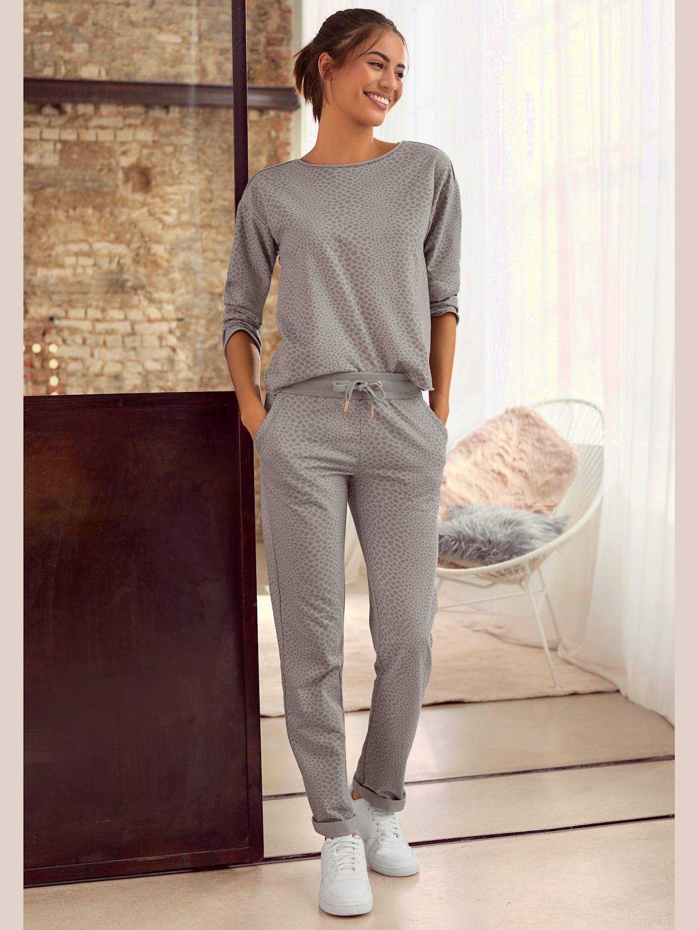Pantalon de jogging pantalon molletonné confortable, poches fendues pratiques
