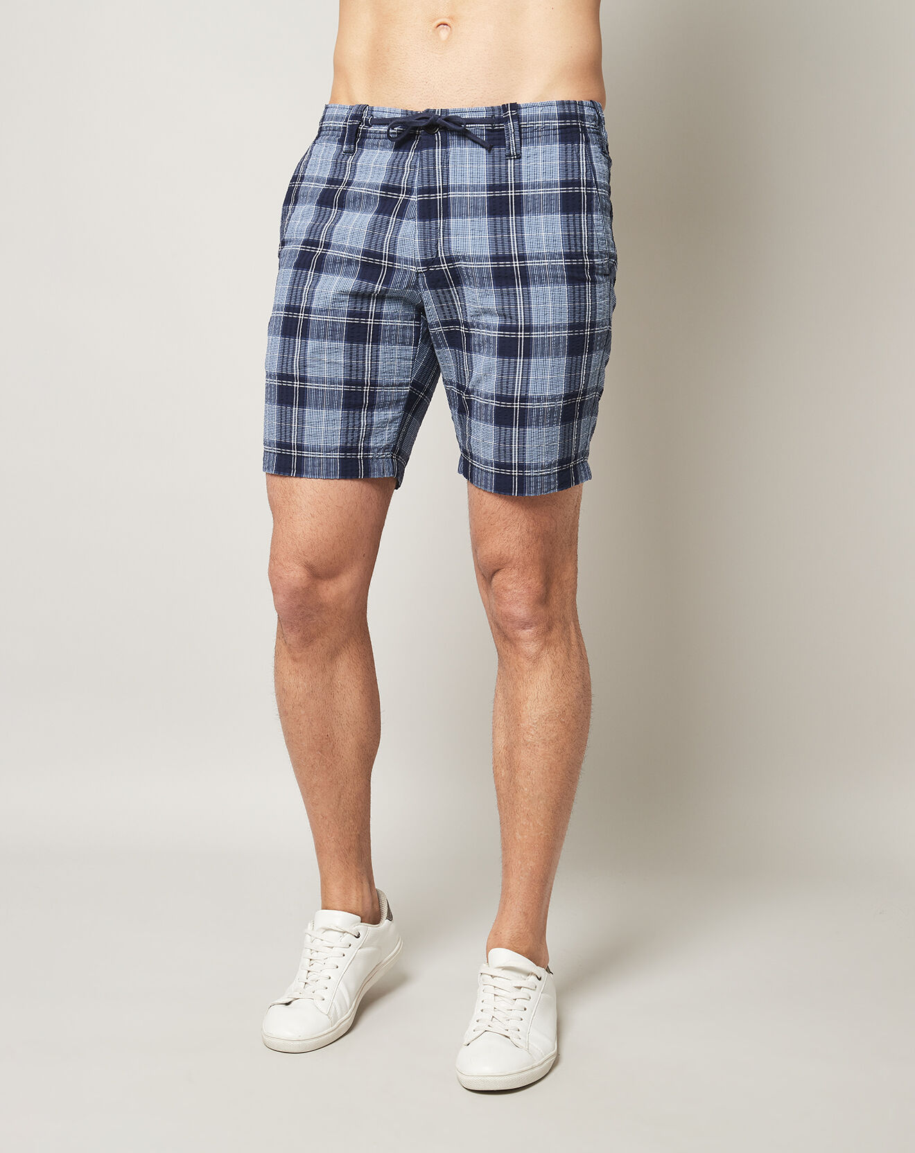 Hartford Short Berry à carreaux bleu/marine