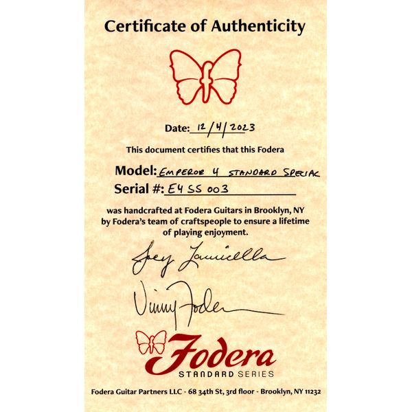 Fodera Emperor Standard 4 FL LTD