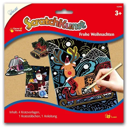 Mammut ScratchKunst - Frohe Weihnachten, Komplettset