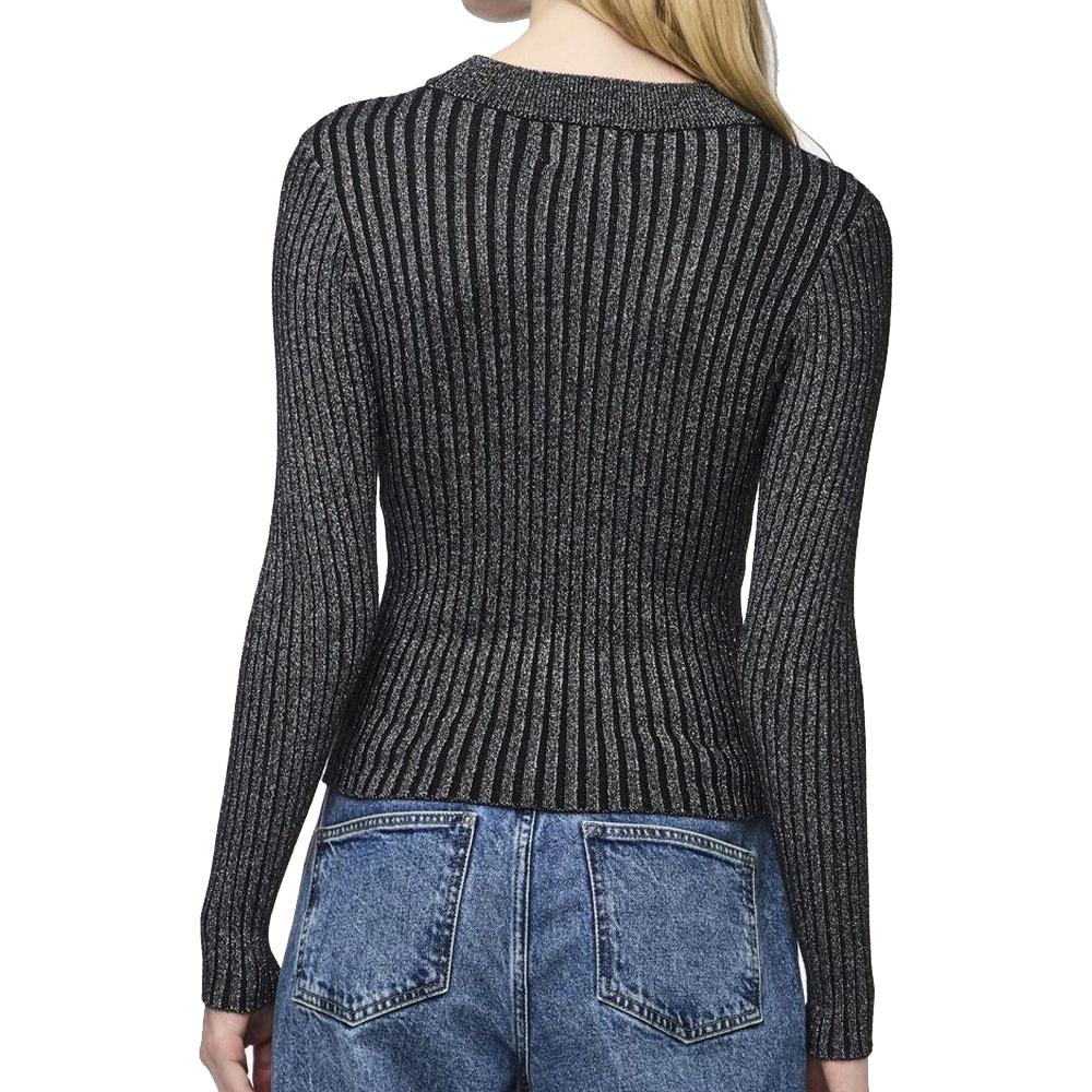 Pieces Pull Gris Brillant Femme Pieces Crista