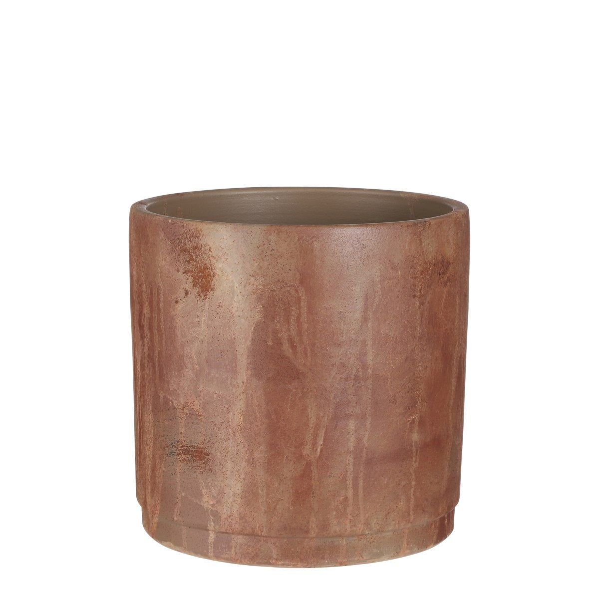 Mica decorations pot de fleur mies - 28x28x27 cm - terre cuite - rouge