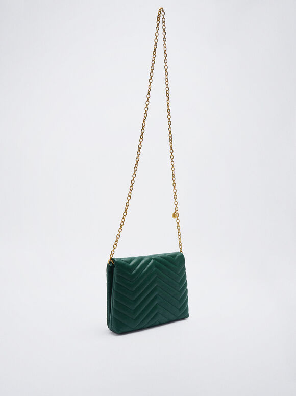 Bandoleira com Bolsa Acolchoada - Verde