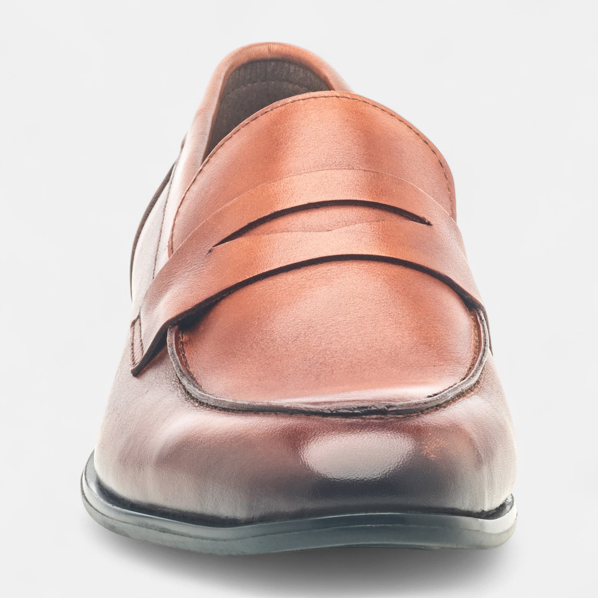 Mocassins Homme en cuir cognac