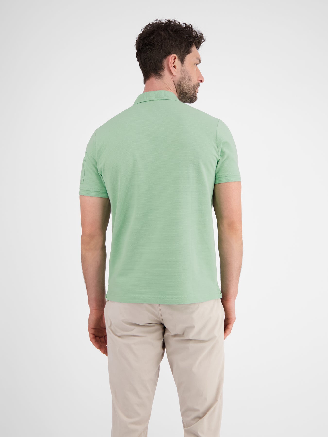 Herren Poloshirt, tonal gestreift
