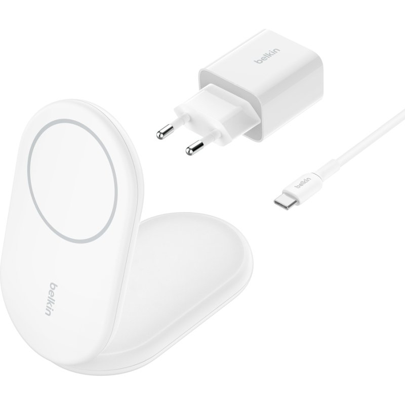 Belkin BoostCharge Casques, Smartphone Blanc USB Recharge sans fil Charge rapide Intérieure