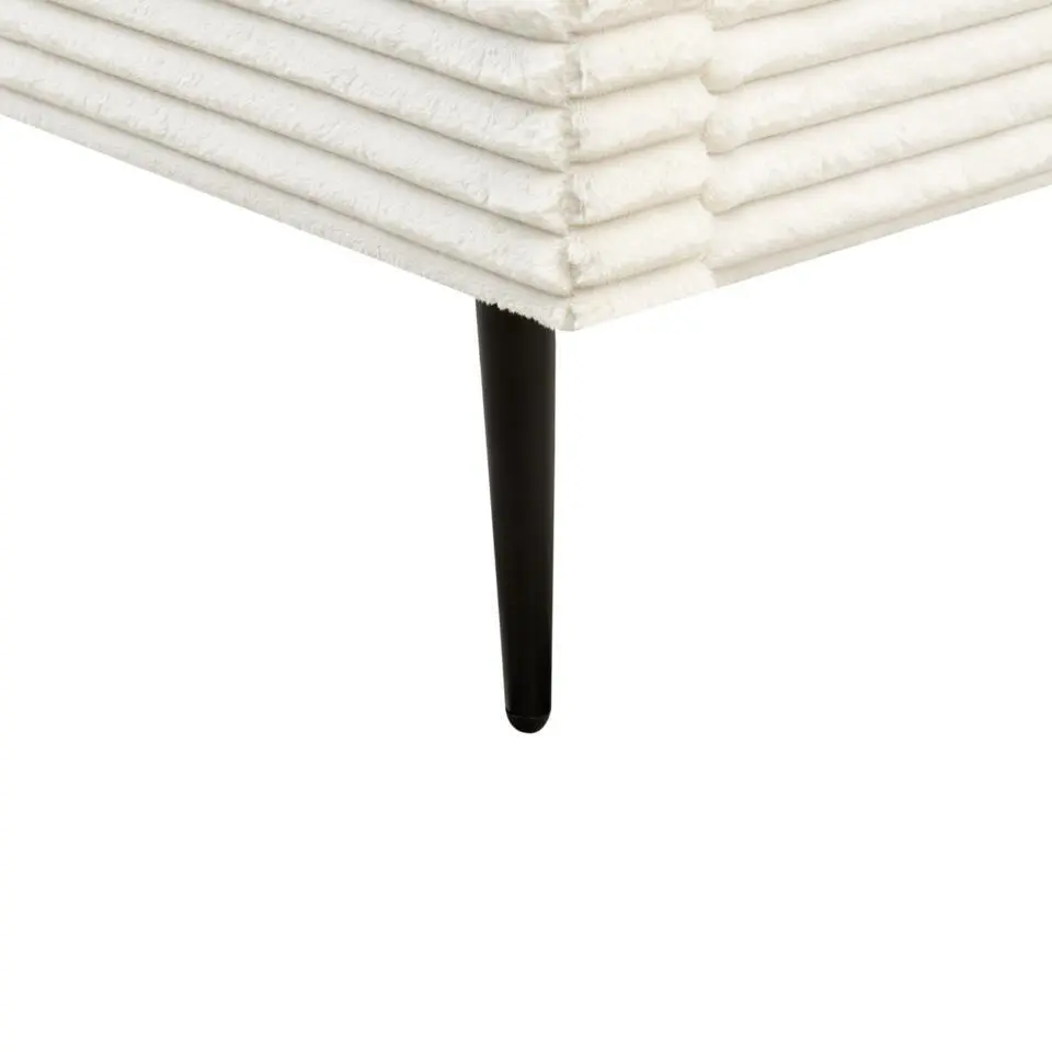 FLAYAT - Tweepersoonsbed - Gebroken wit - 140 x 200 cm - Corduroy