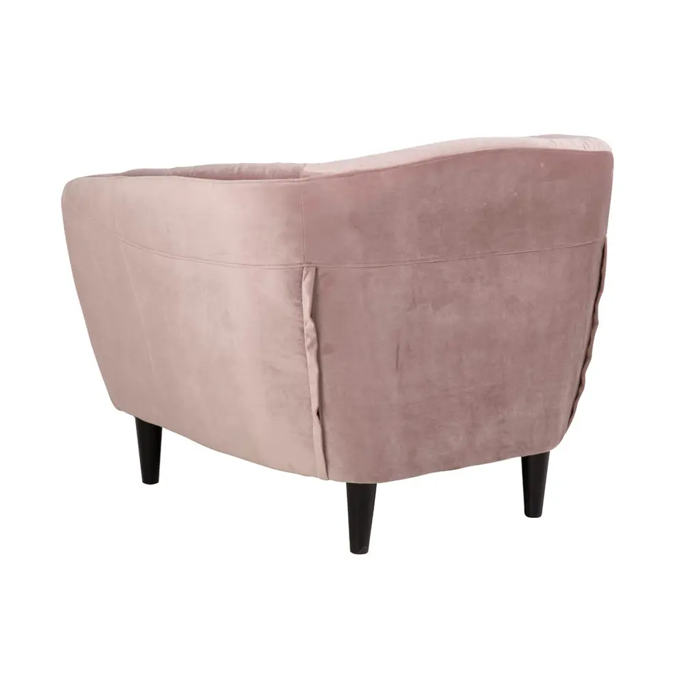 Fauteuil Thyrza - fluweel - oudroze