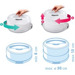 Cloche à gâteau ajustable et transportable