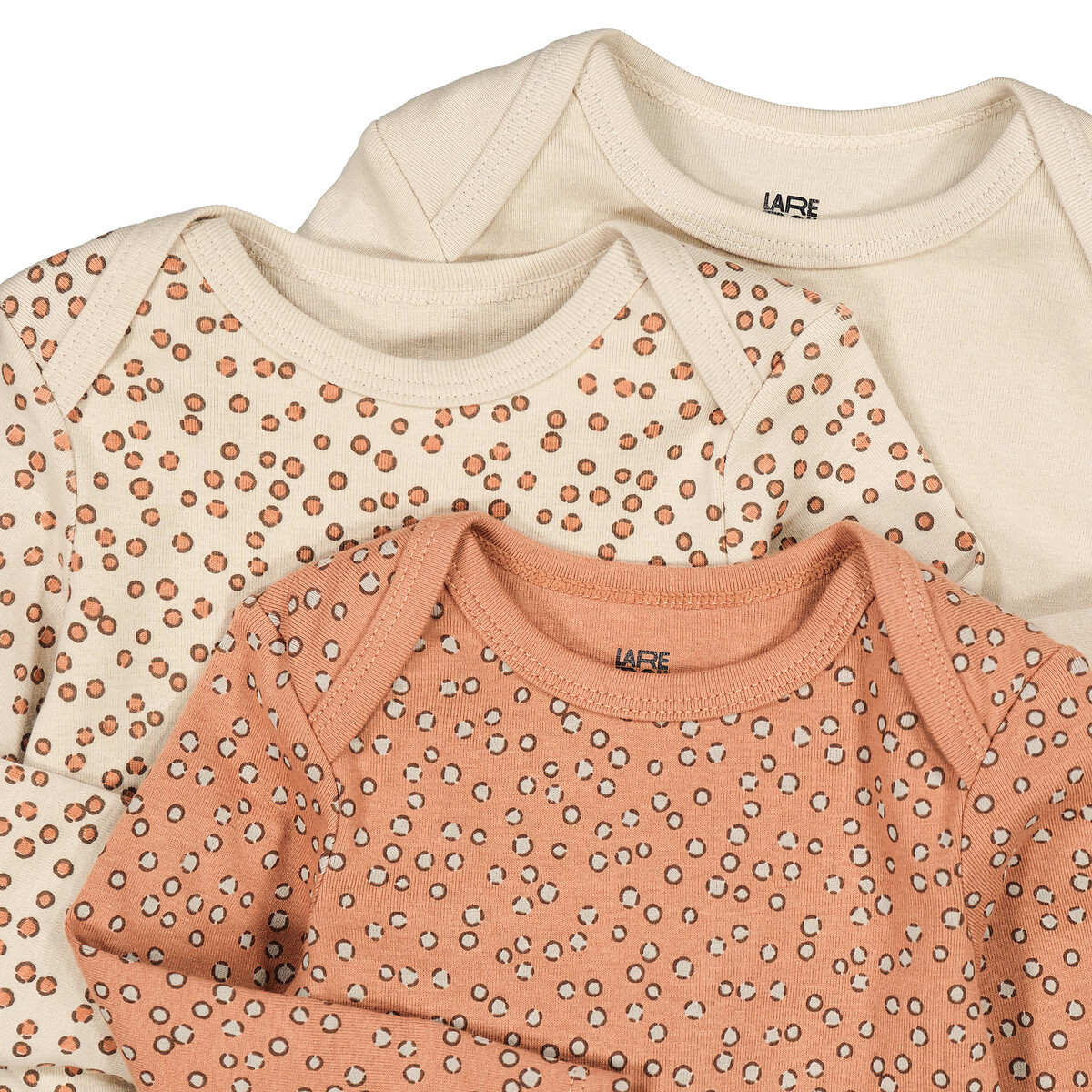 COLEÇÃO LA REDOUTE<br>Conjunto de 3 bodies de manga comprida