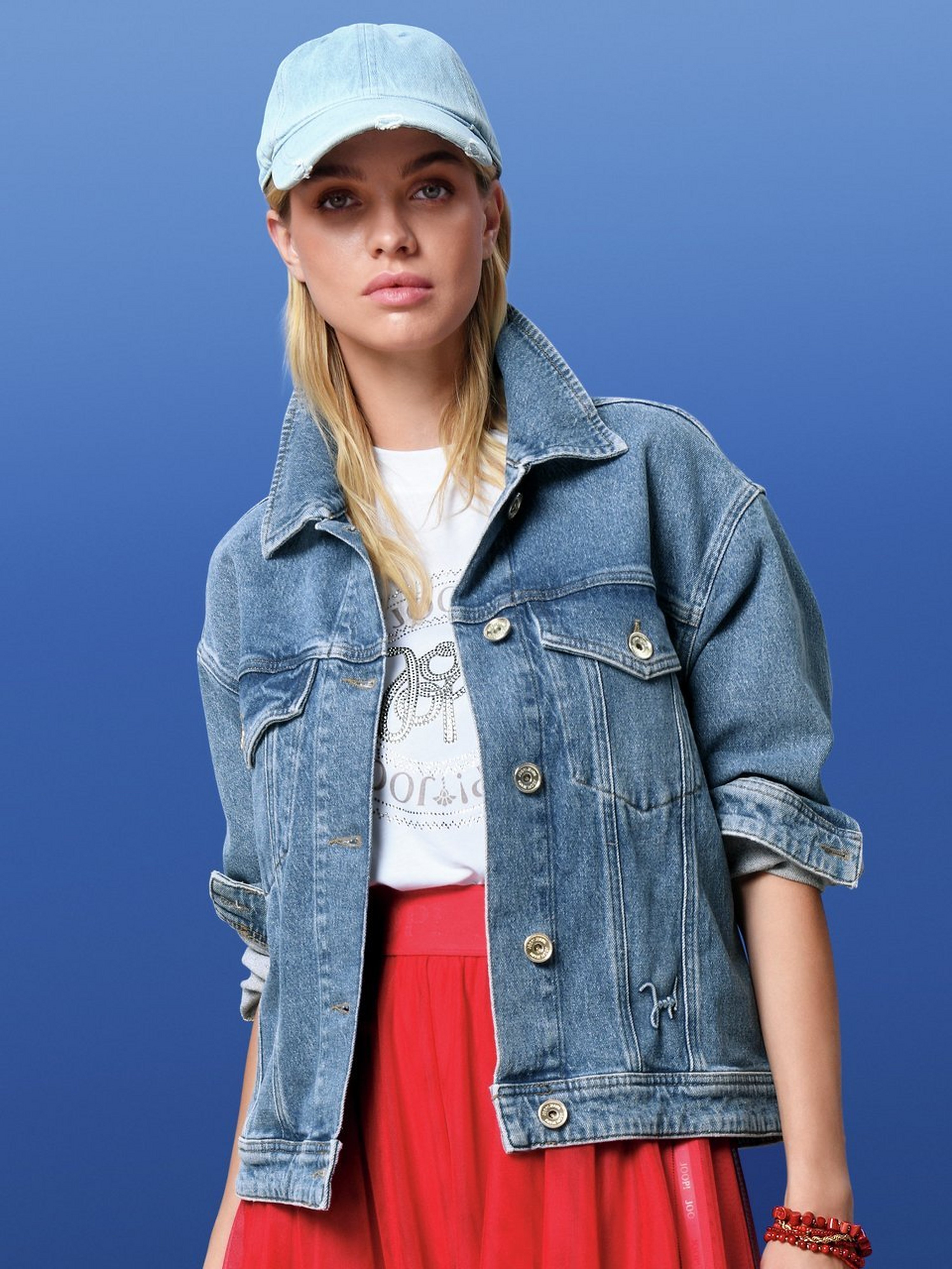 Jeansjacke im Oversized-Look