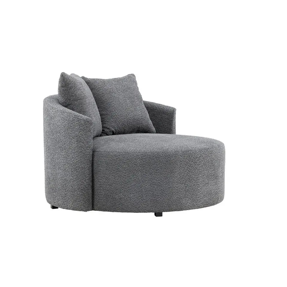Loveseat Teddy Grijs - Zithoogte 40cm - 118x118x72cm - Kelso