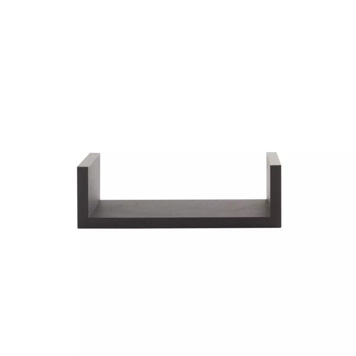 Lot de 3 étagères murales en bois (L22-32-42 cm) Bord Noir
