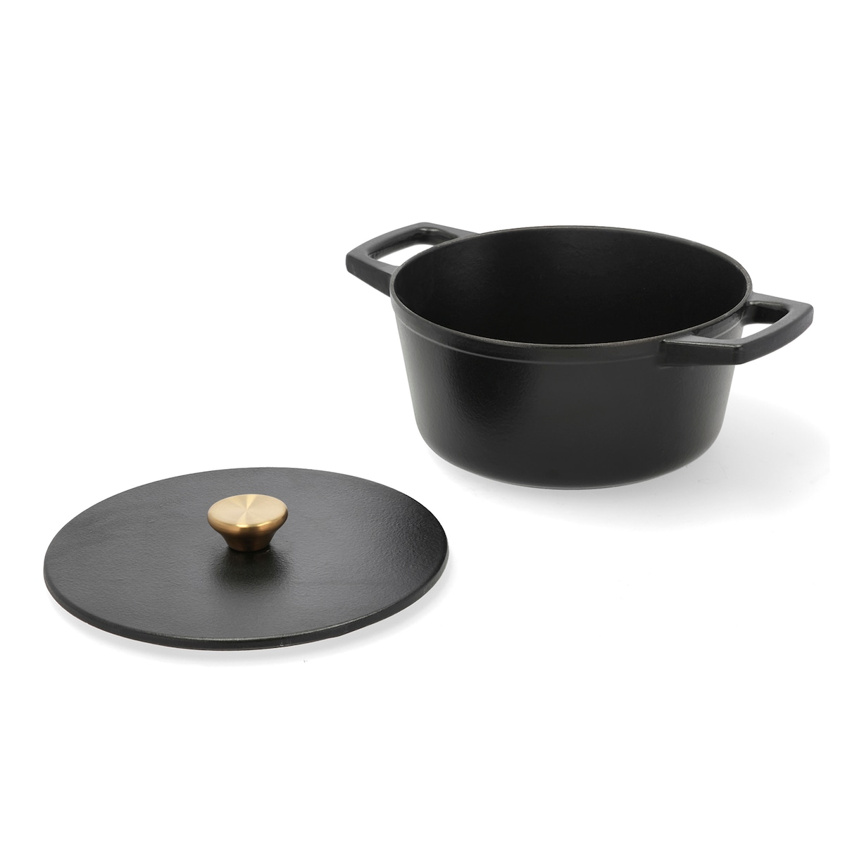 HOLM Cast iron pot Dia 22,5 x 11 cm 3,6 liter Black