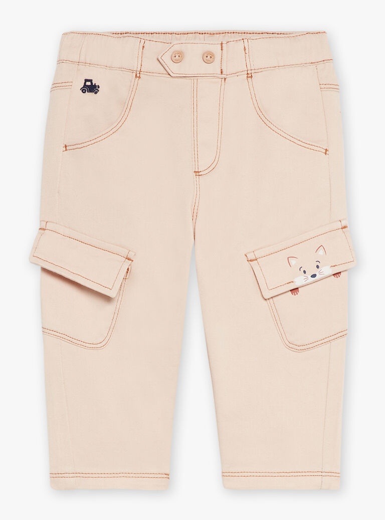 Pantalon cargo beige clair