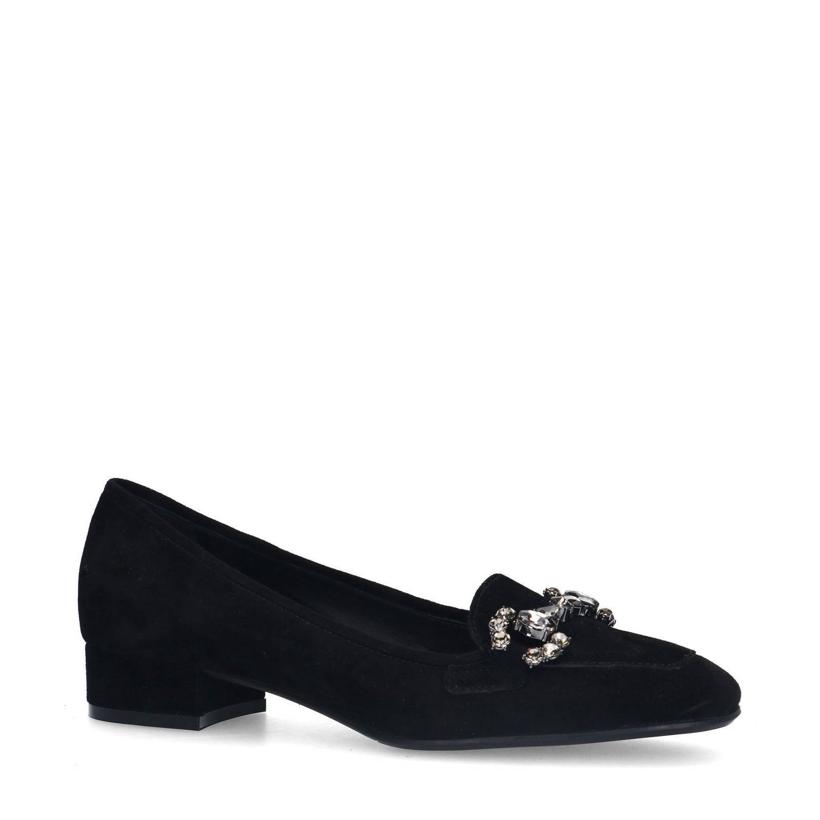 Manfield suède loafers zwart