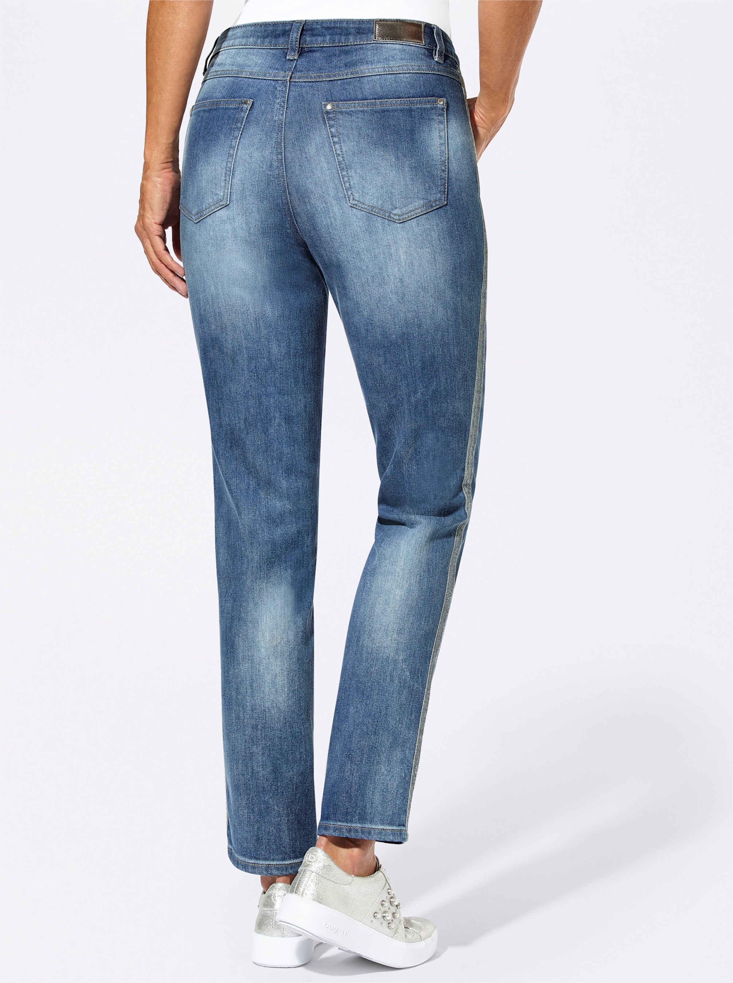 5-Pocket-Jeans in blue-stone-washed
