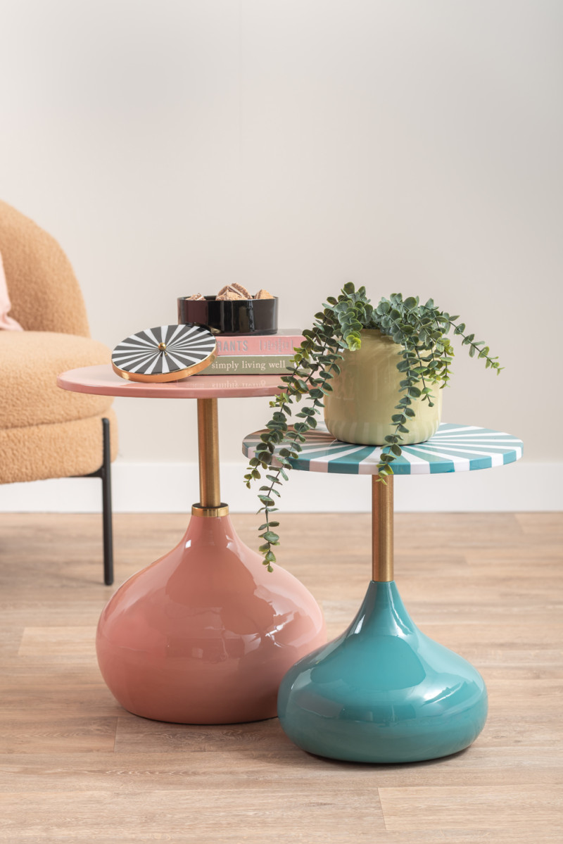 Side Table Kensi LM2208BL Turquoise blue