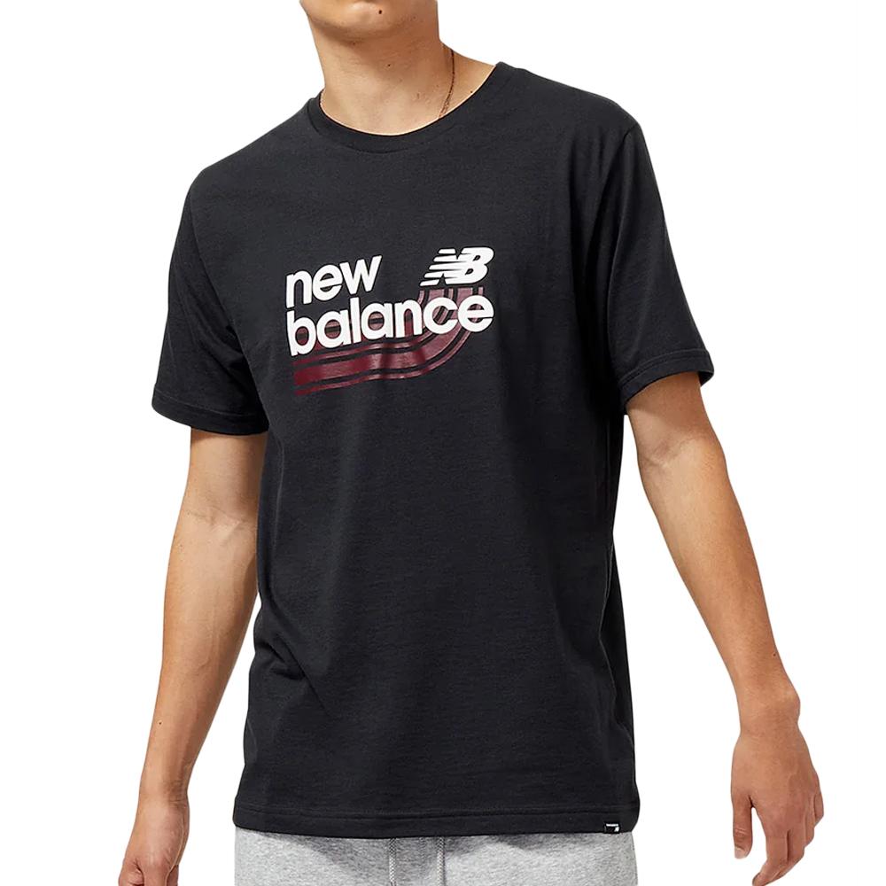 New Balance T-shirt Noir Homme New Balance Sport Stacked