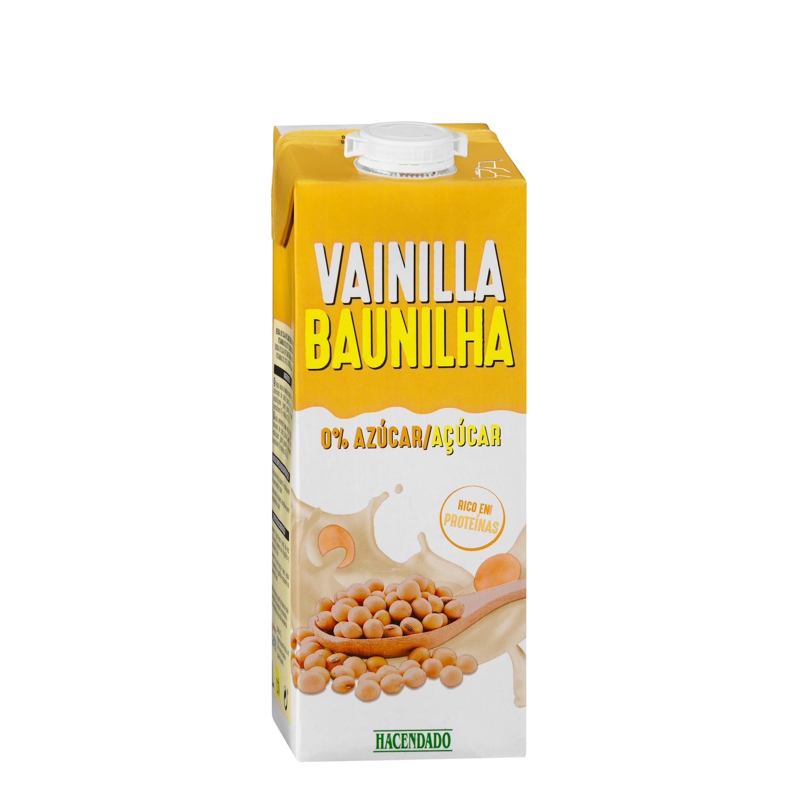 Boisson de soja à la vanille Hacendado 0% de sucre