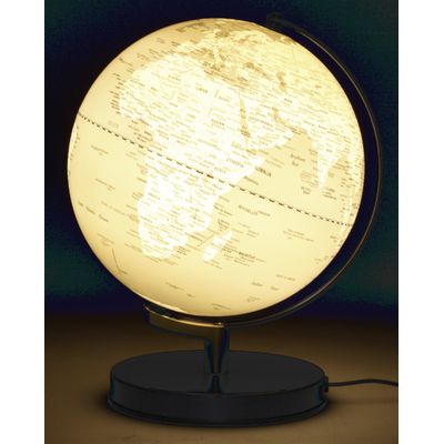 Carpentras Sign - Globe terrestre lumineux - 25 cm - tactile bleu clair