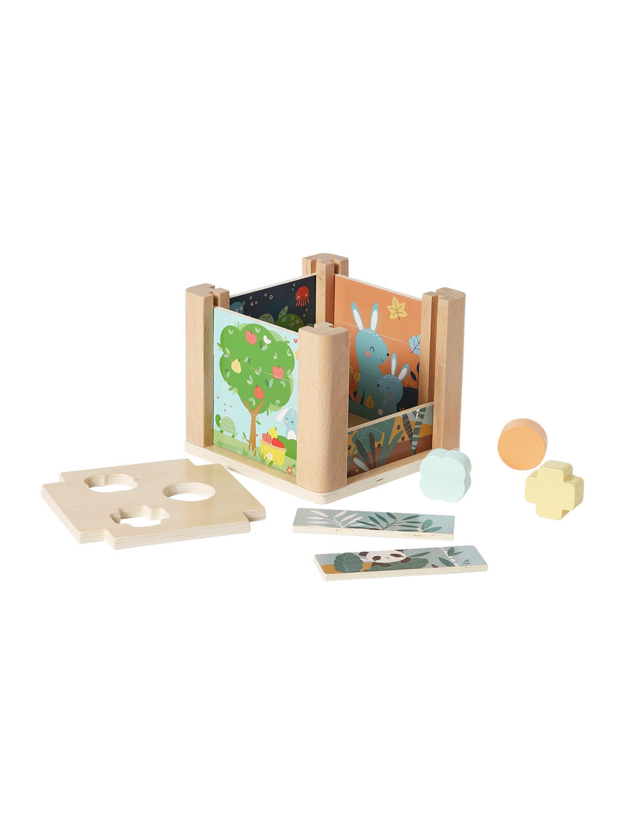 Vertbaudet Baby Activity-Würfel Holz FSC® grün