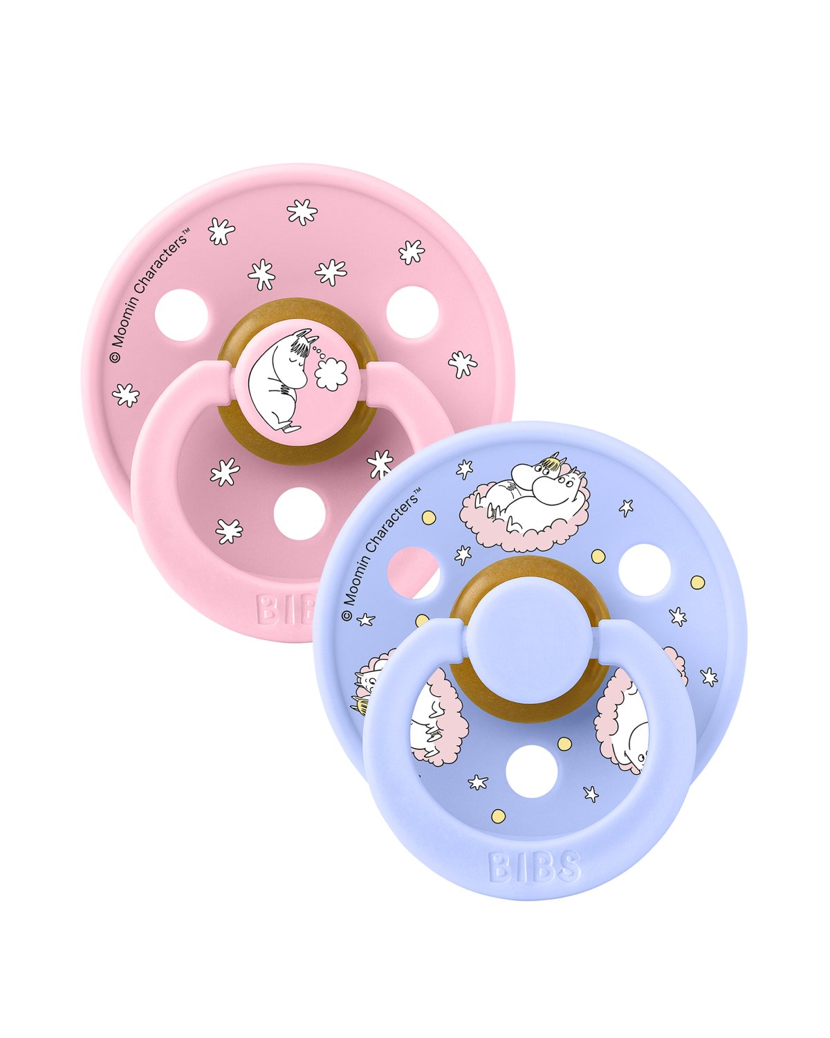 BIBS x Moomin Smokk 2pk – Rund, Naturgummi