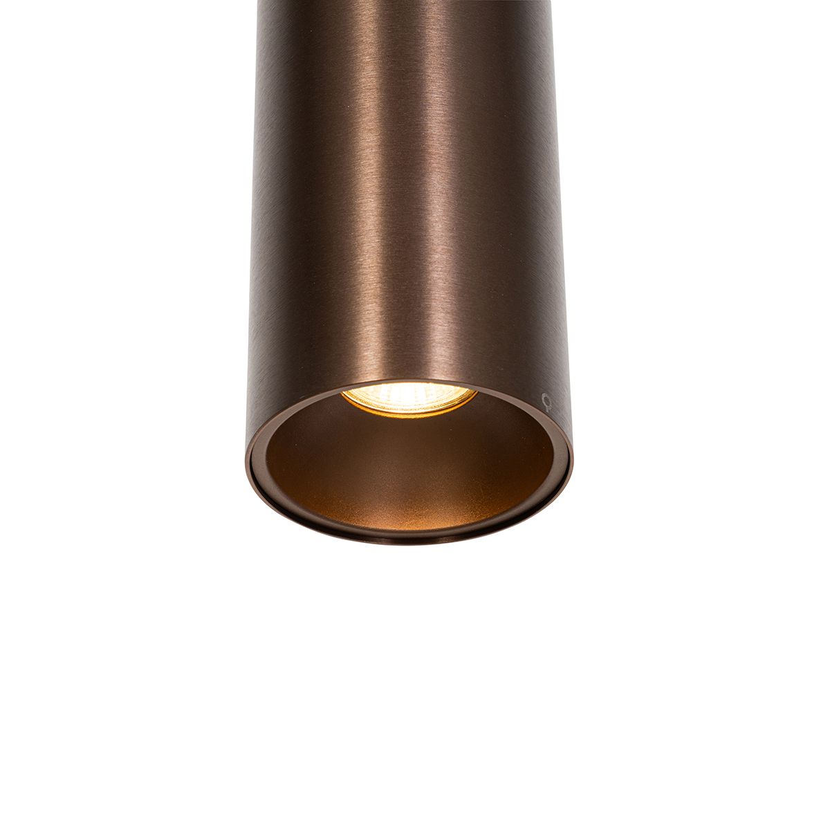 Design hanglamp donkerbrons incl. rail adapter 1-fase - Iconic Tubo