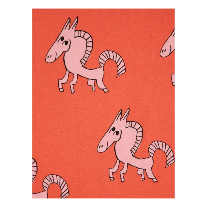 Bobo Choses Exclusivité Bobo Choses x Smallable -  T-Shirt Coton Bio Cheval Blanc | Terracotta