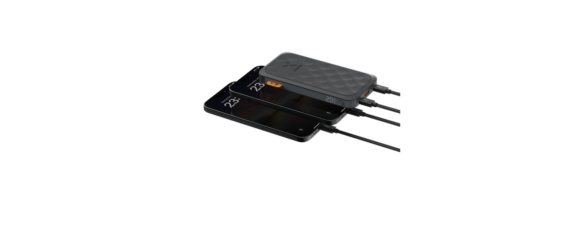 Powerbank FS5101U 10000 mAh, Schwarz2x USB-C, 1x USB-A Fuel Series Midnight Black