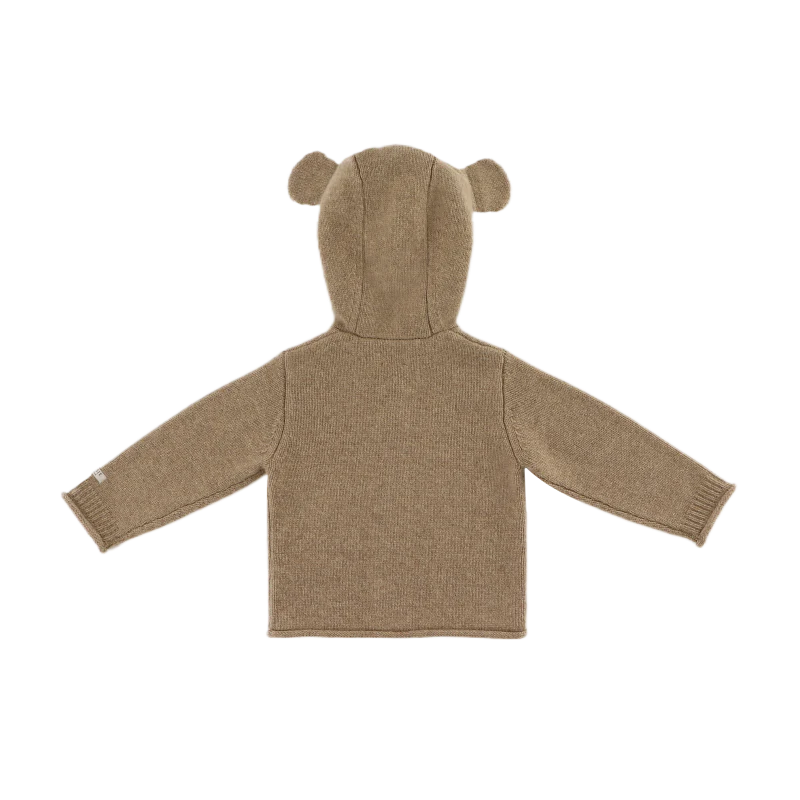 Brittan Merino Wool Cardigan | Bear | Milk Chocolate Melange