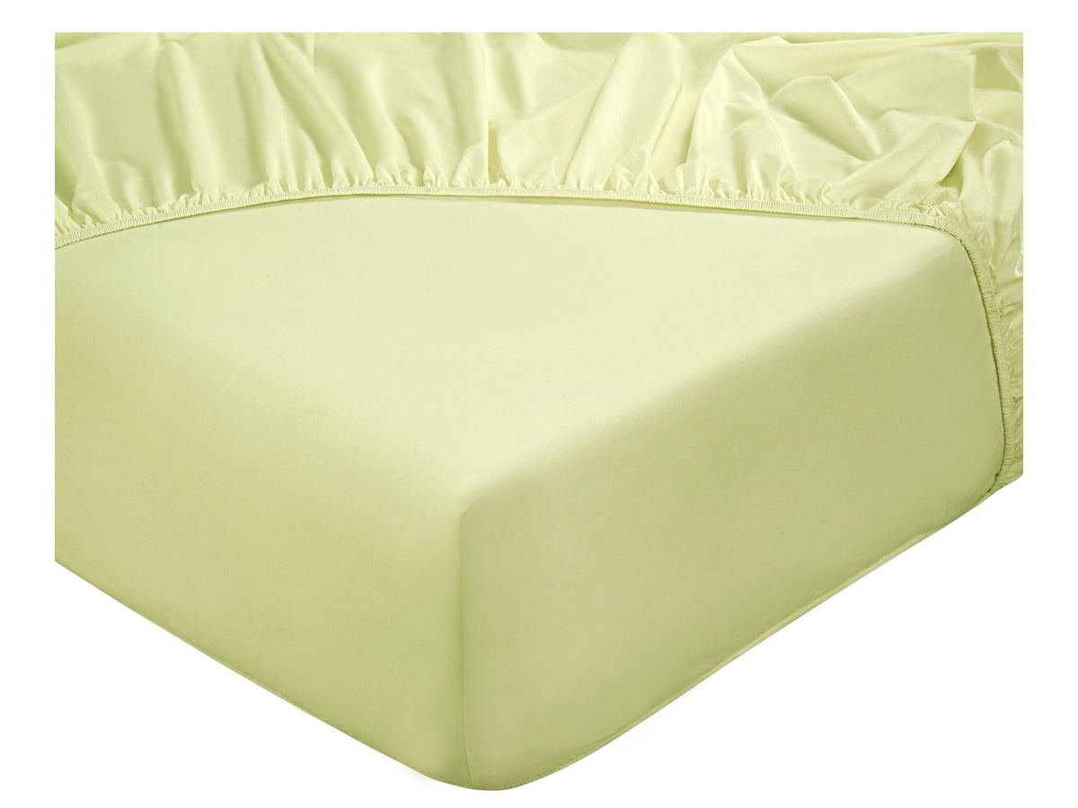 DoubleDry Home 140 x 200 cm hoeslaken - licht geel