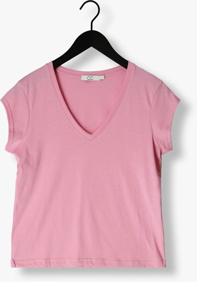 CC HEART roze cc heart t-shirt basic v-neck t-shirt