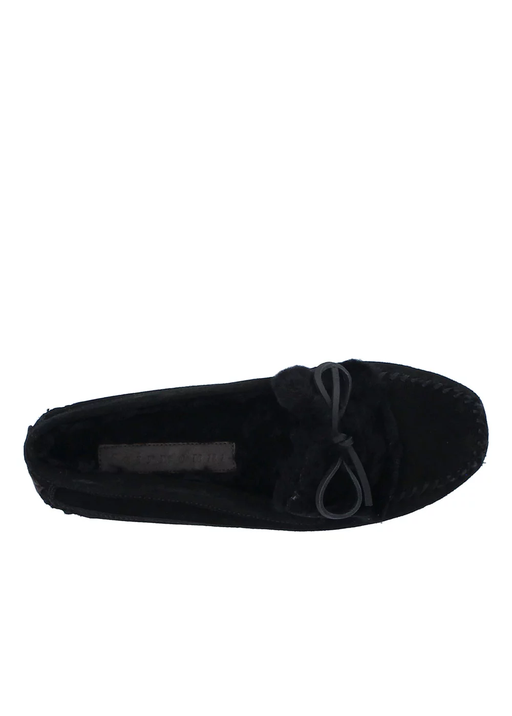 PANTOUFLE R.SHEARLING VELOURS NOIR
