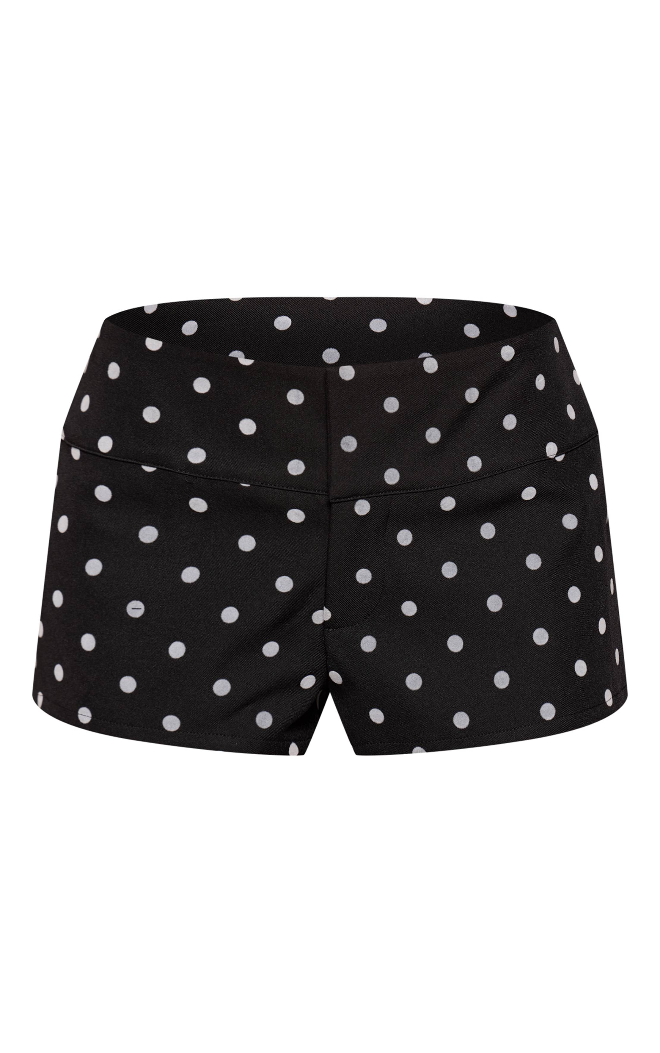Noir Ensemble Coordonné Short Tailleur À Pois