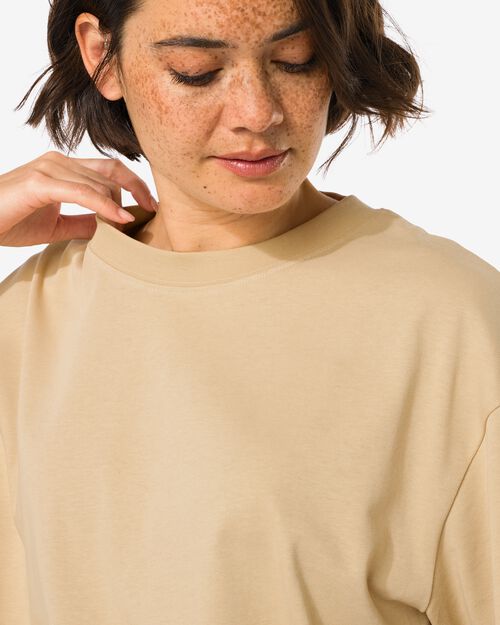 t-shirt femme surdimensionné beige