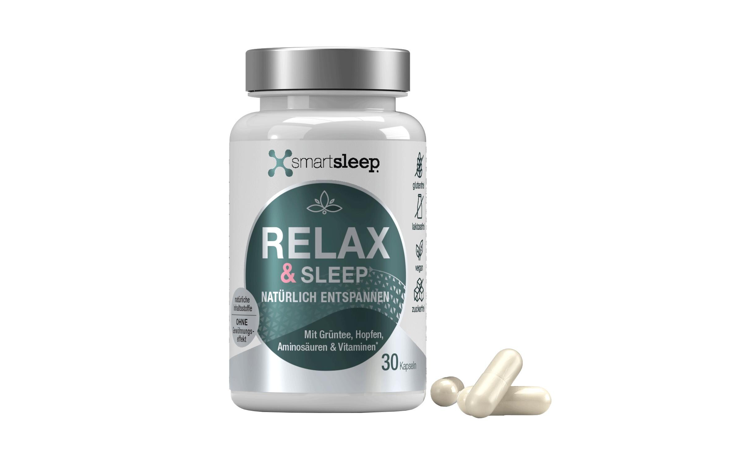 Kapsel Relax & Sleep 30 KapselnVeganes Nahrungsergänzungsmittel für die Nacht