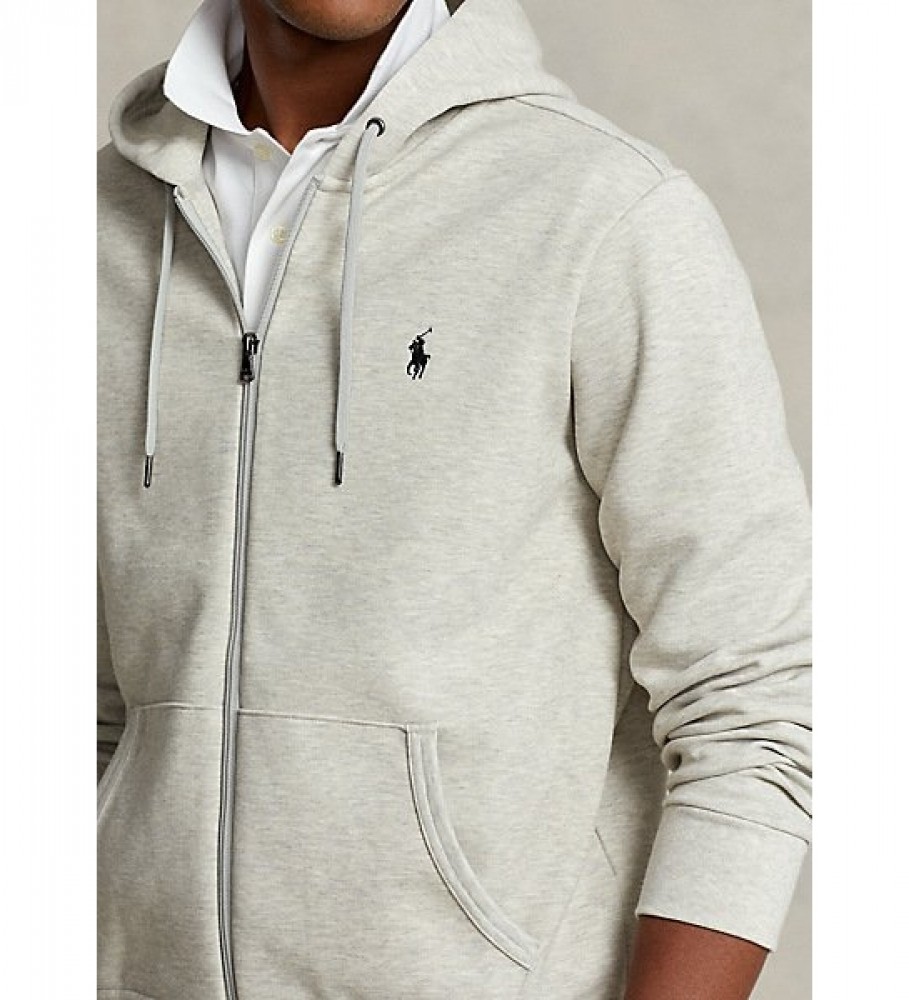Moletom Ralph Lauren cinza de malha dupla